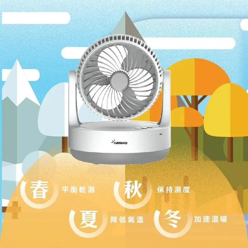Hayaku Windy 雙頭渦輪風扇|超靜音|大風力|360度送風