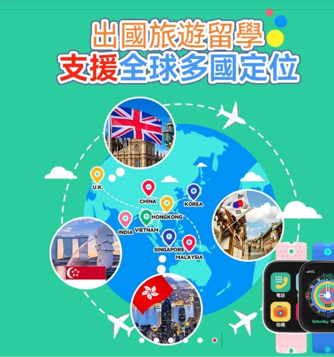 英國SKIDY智能精準定位多國伴旅可視成長兒童手錶
