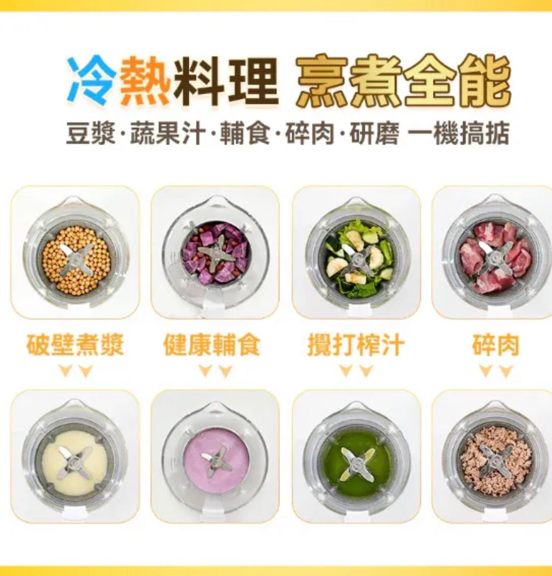 Yohome 7重降噪免濾萬用全家健康營養料理破壁機 YH-009|營養機|攪拌機|破壁機|豆漿機 (行貨一年保養) 【2/3截單,預計 3月中至3月尾發貨】