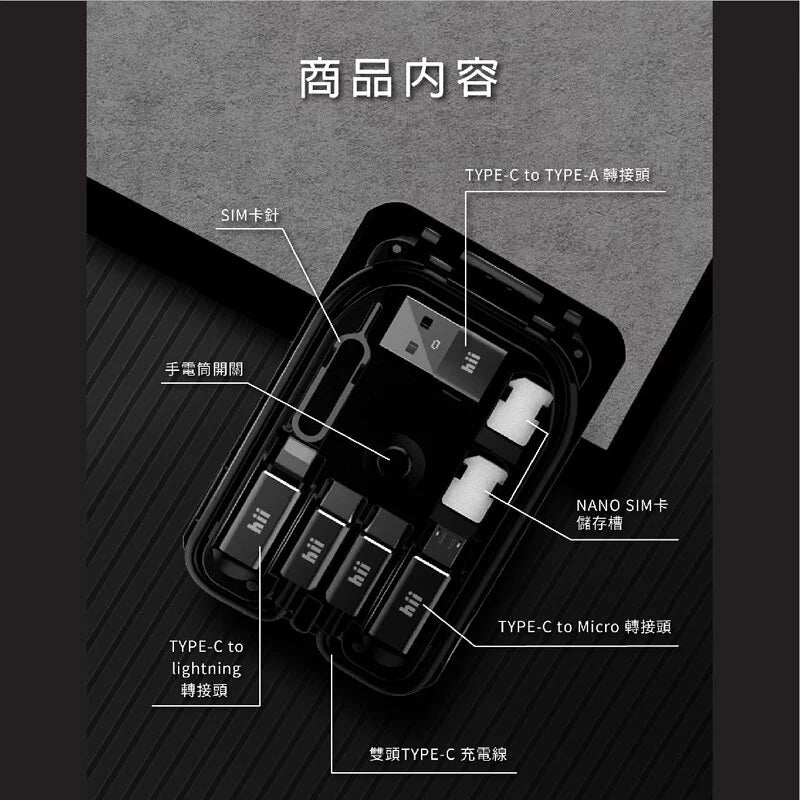 旅遊隨行卡l體積小l內置手電筒l無線充電l適合在外工作旅遊l旅行|