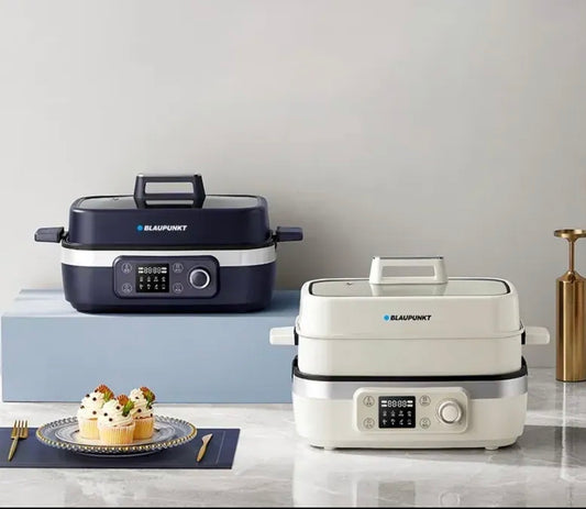 BLAUPUNKT MK-MP031UK-多功能料理鍋 | 氣炸、蒸、燒烤、火鍋、煎鍋 | 輕油少煙 【5/3截單，預計 :5月中至尾發貨】