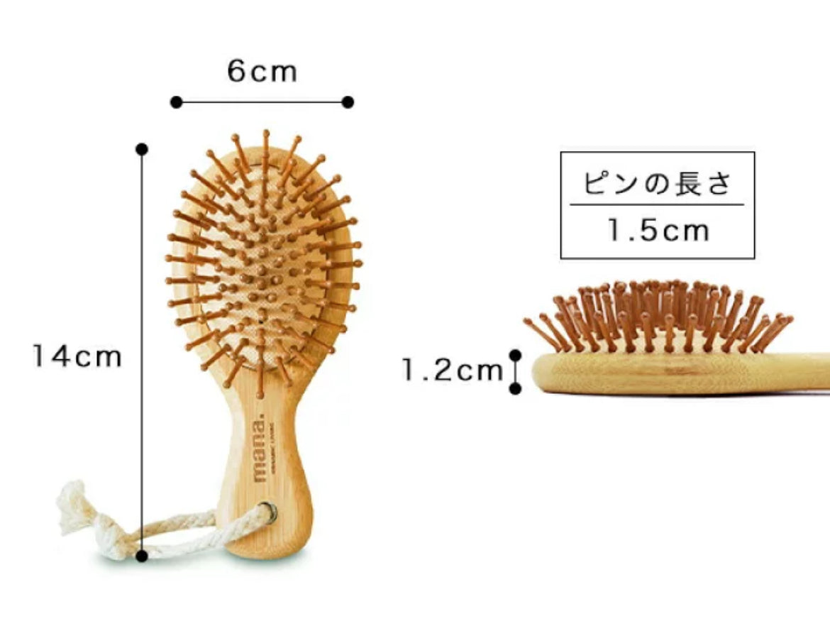 🇯🇵日本限定直送mana. ORGANIC 竹製氣墊按摩髮梳 【28/21截單，預計 : 一月中至一月尾發貨】