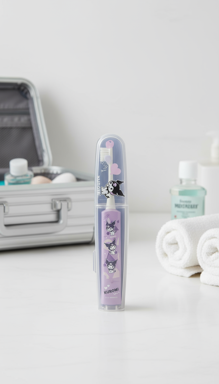限時優惠🇯🇵日本直送Kuromi 兒童電動牙刷 + 6 支替換刷